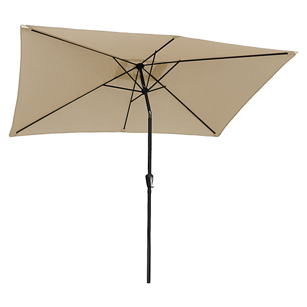 Parasol droit HAPUNA rectangulaire 2x3m beige - HAPPY GARDEN