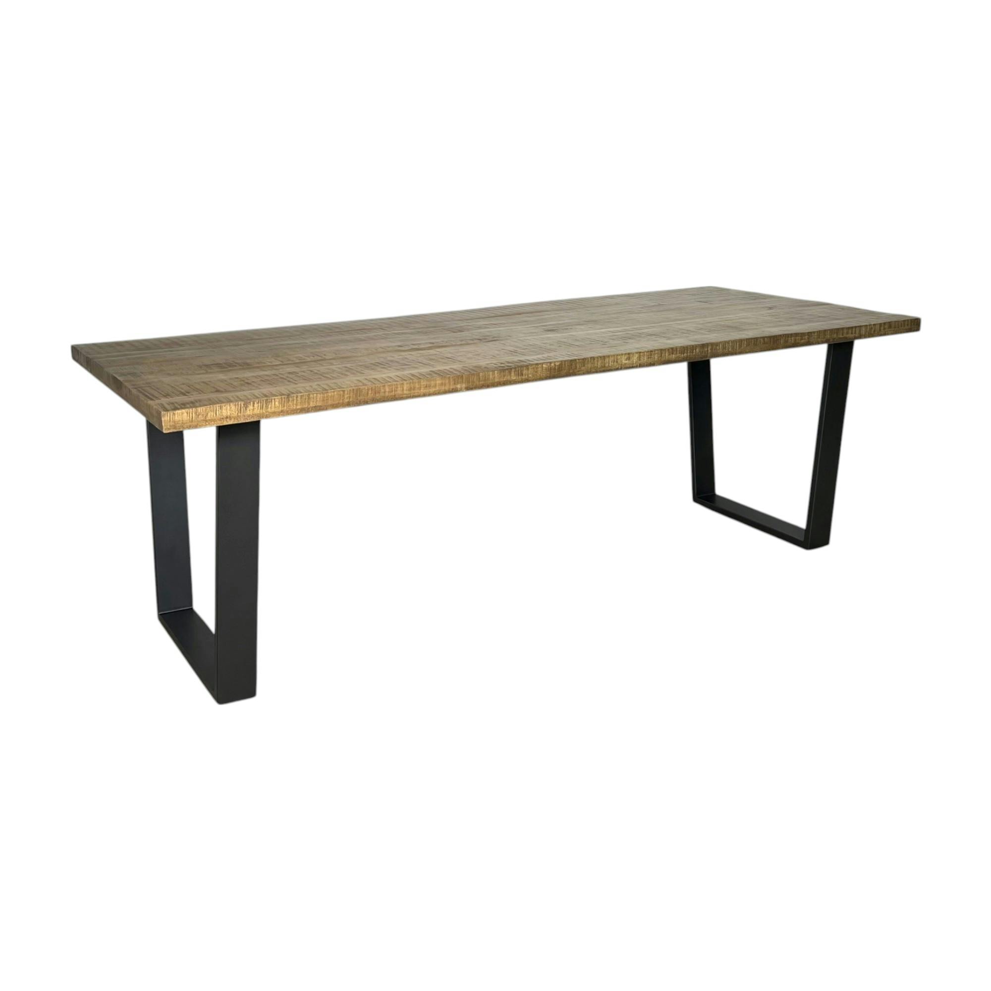 Table à manger contemporaine bois métal 230 cm LUCKNOW