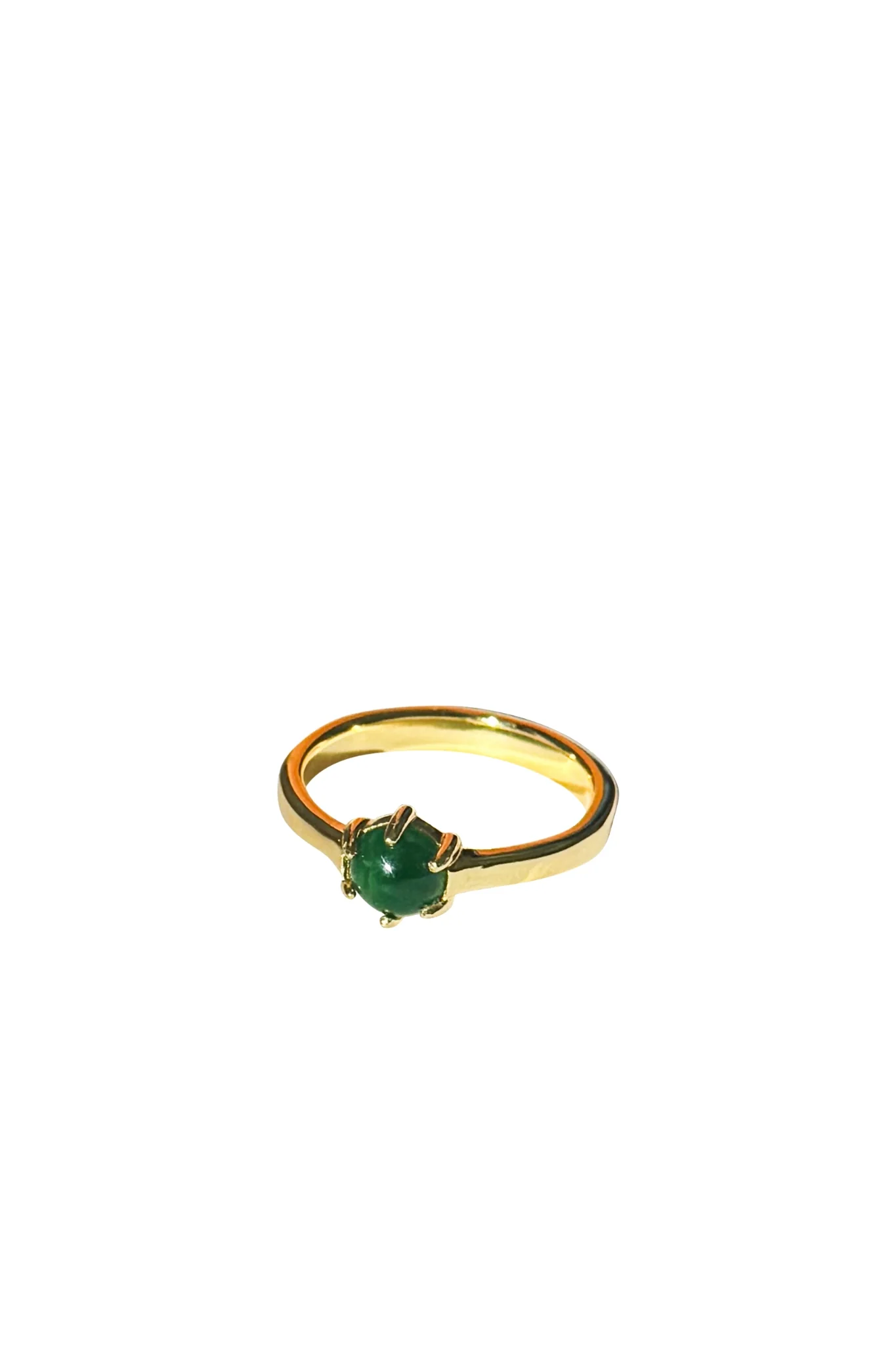 Inez — Green Jade Gold Ring