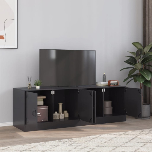 2x Szafka RTV Stolik Półka Pod Telewizor Stalowa 67x39x44 cm