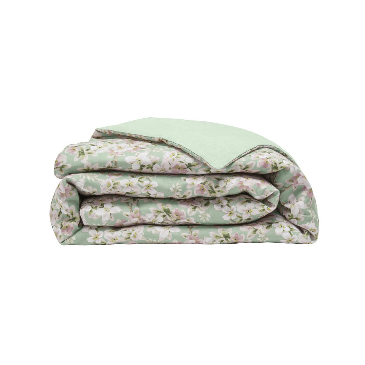 BLOOM - Courtepointe en lin vert 130x180