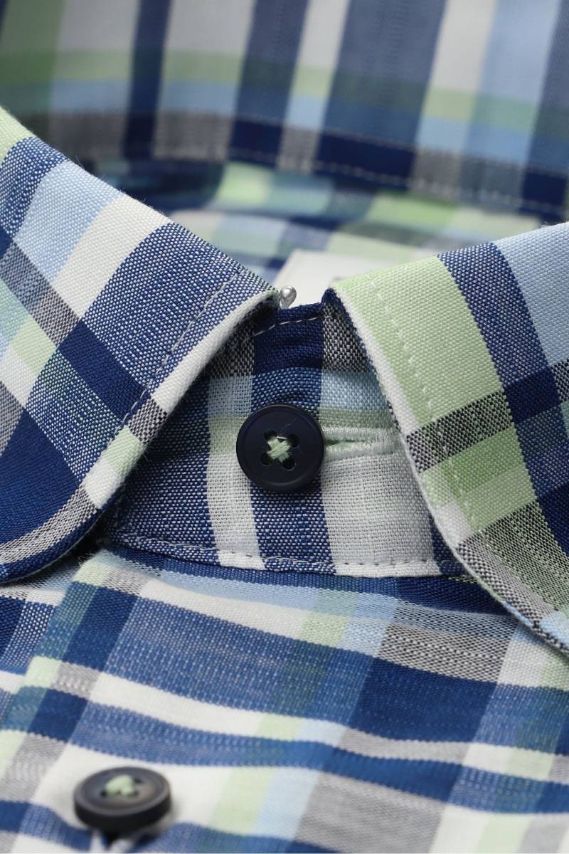 ETERNA Comfort Fit Tencel Hemd hellgrün, Kariert