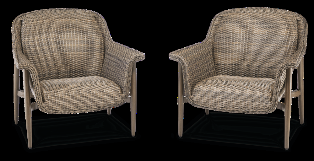 CANVAS Hunter All-Weather Wicker Outdoor/Patio Padded Club Chair Set, 2-pk