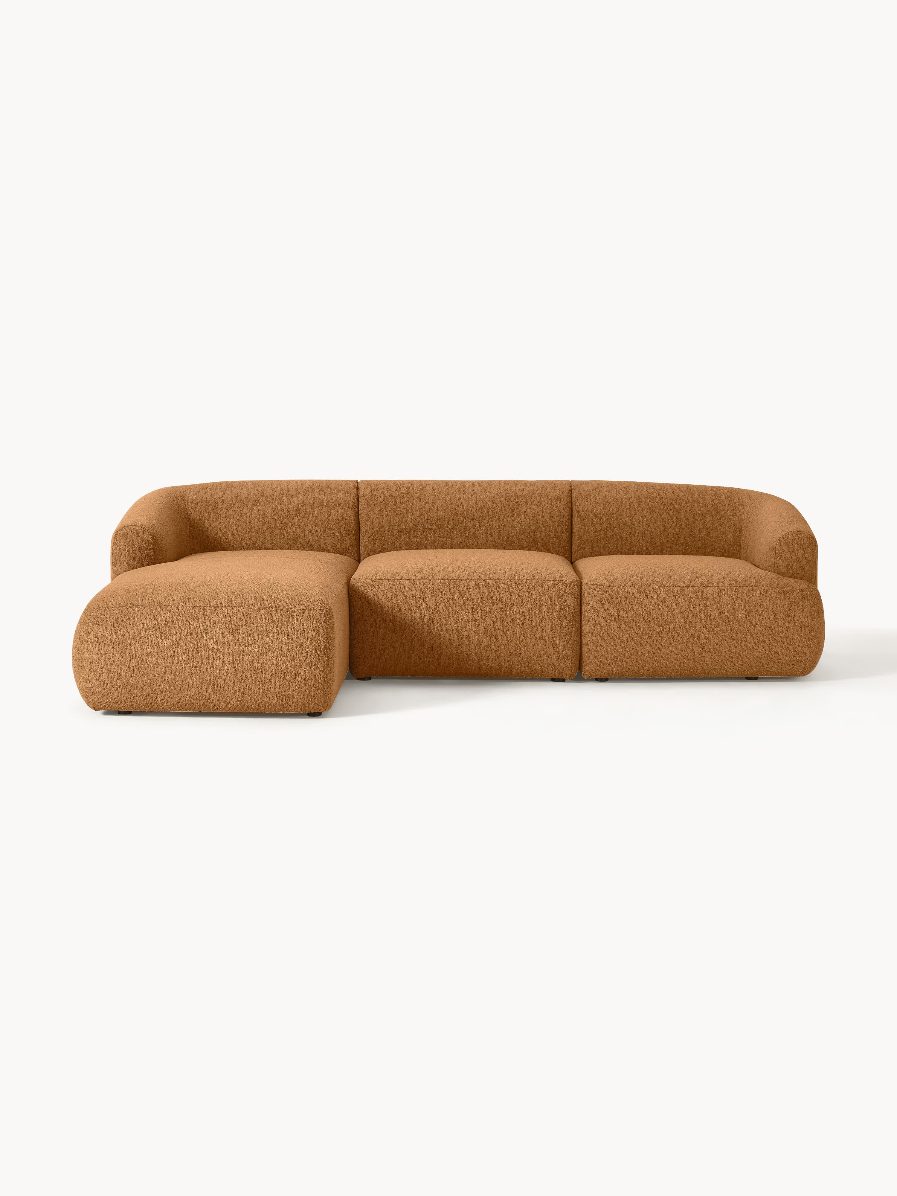 Modulares Bouclé-Ecksofa Sofia (3-Sitzer)
