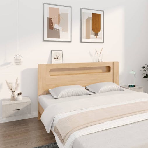 NNEVL Wall-mounted Bedside Cabinets 2 pcs Concrete Grey 50x36x25 cm