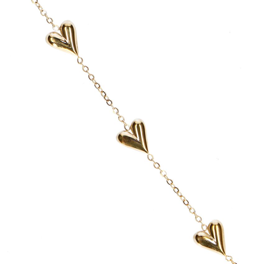 Manfield Gouden armband met hartjes