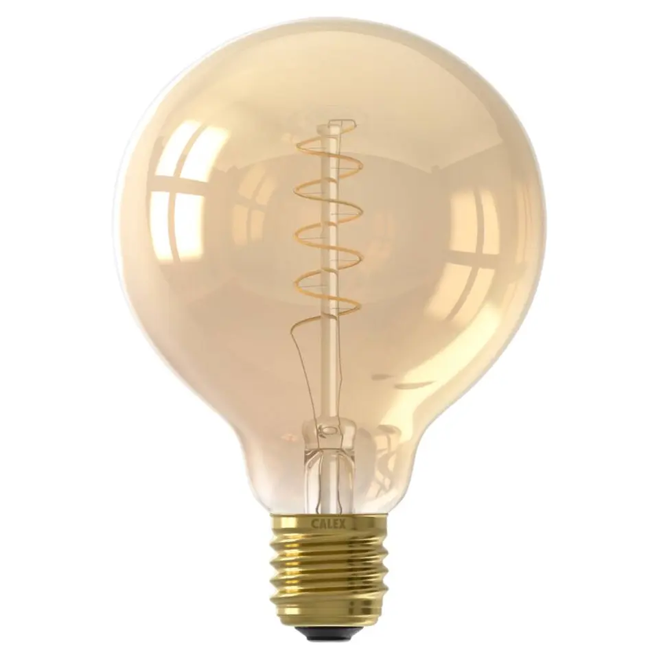 Calex LED globe - G95 - goudkleur - E27 - 5.5W - 470LM - dimbaar