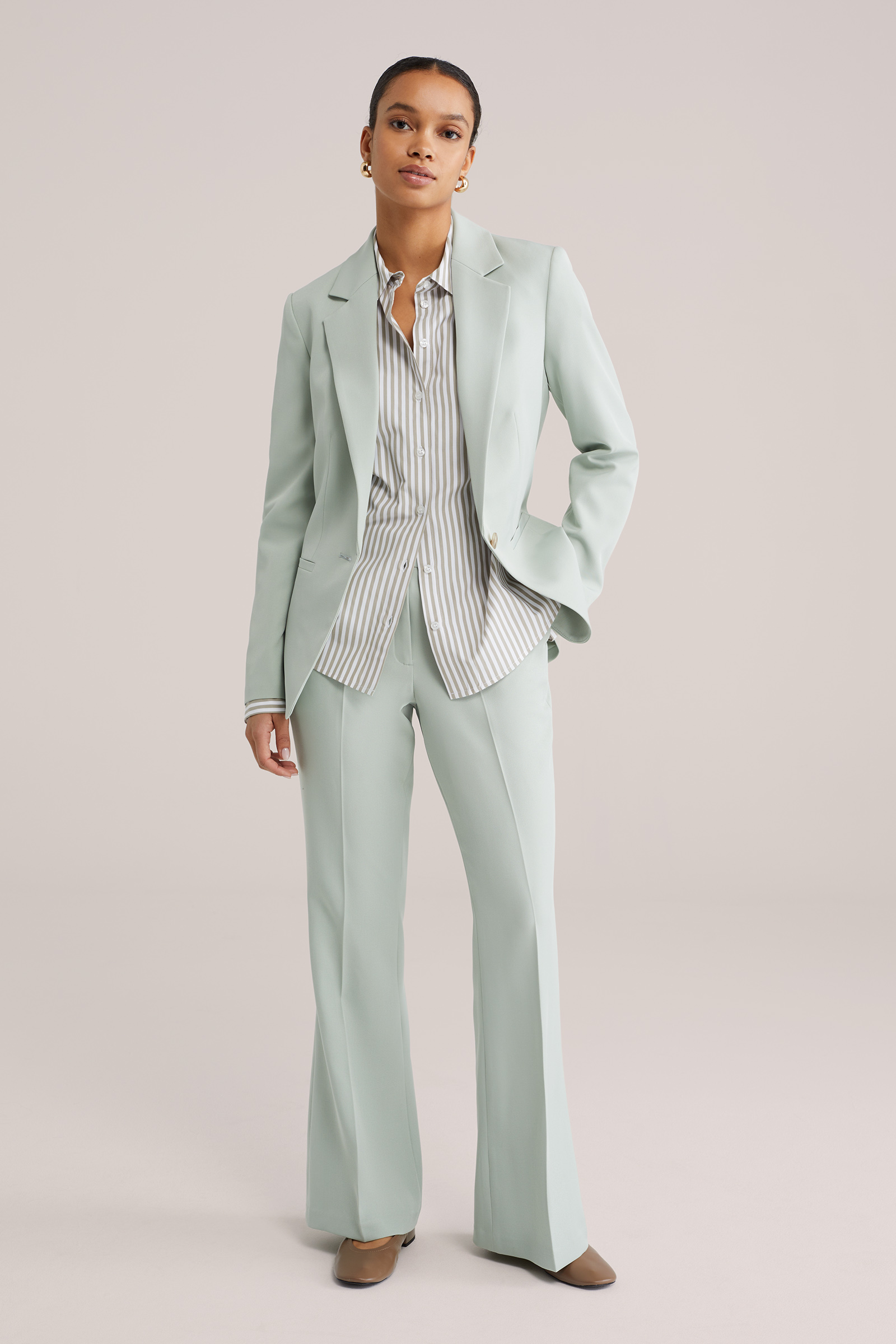 Dames oversized gestreepte blouse