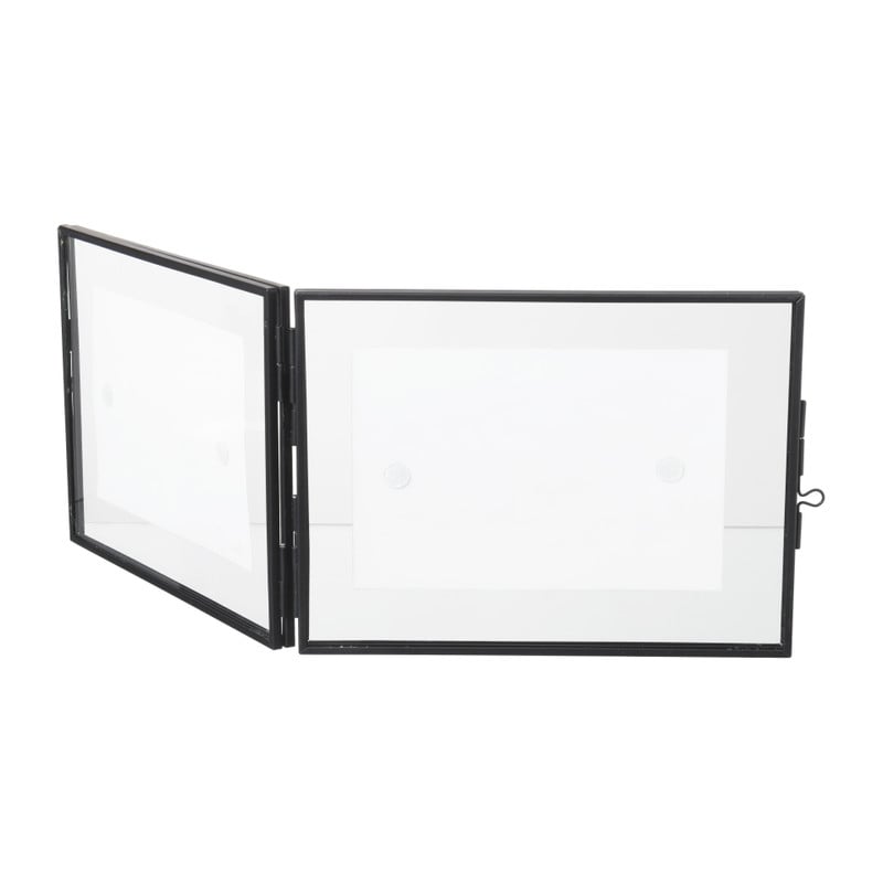 Fotolijst tweeluik - zwart - 15x20x2 cm