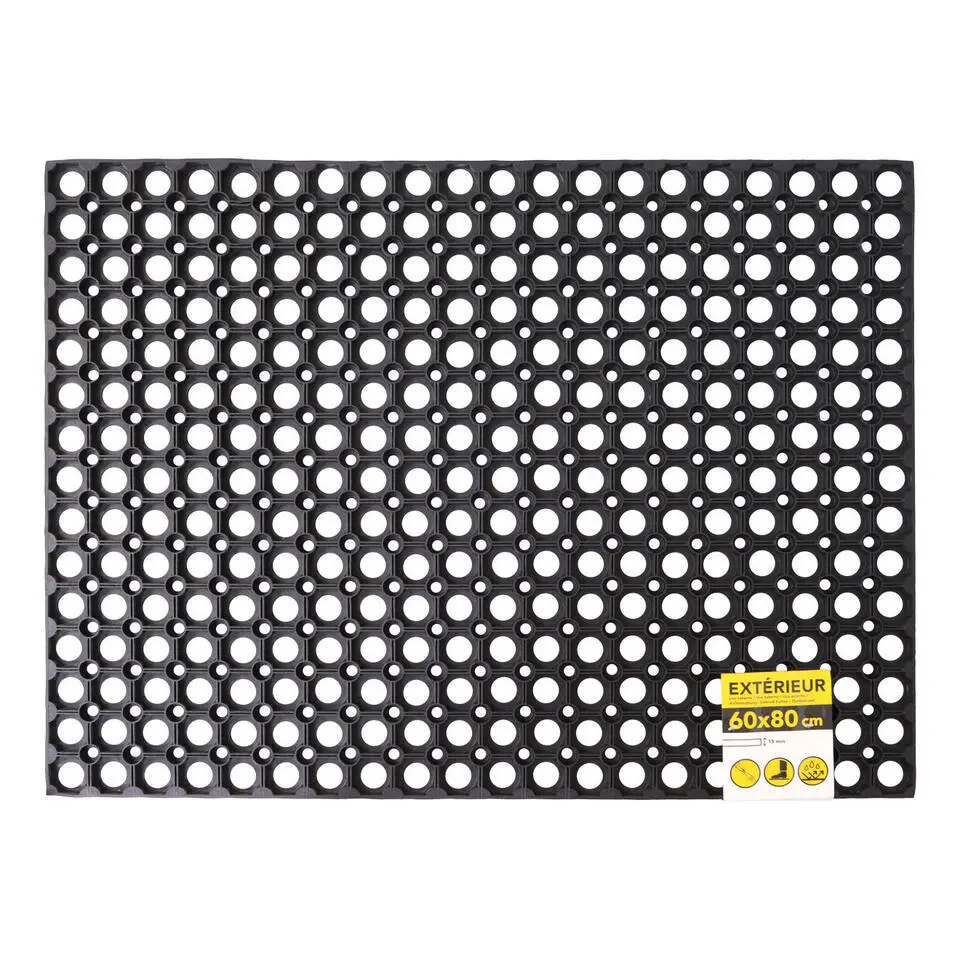 Luance Deurmat - 60 x 80 cm - rubber - buitenmat - schoonloopmat