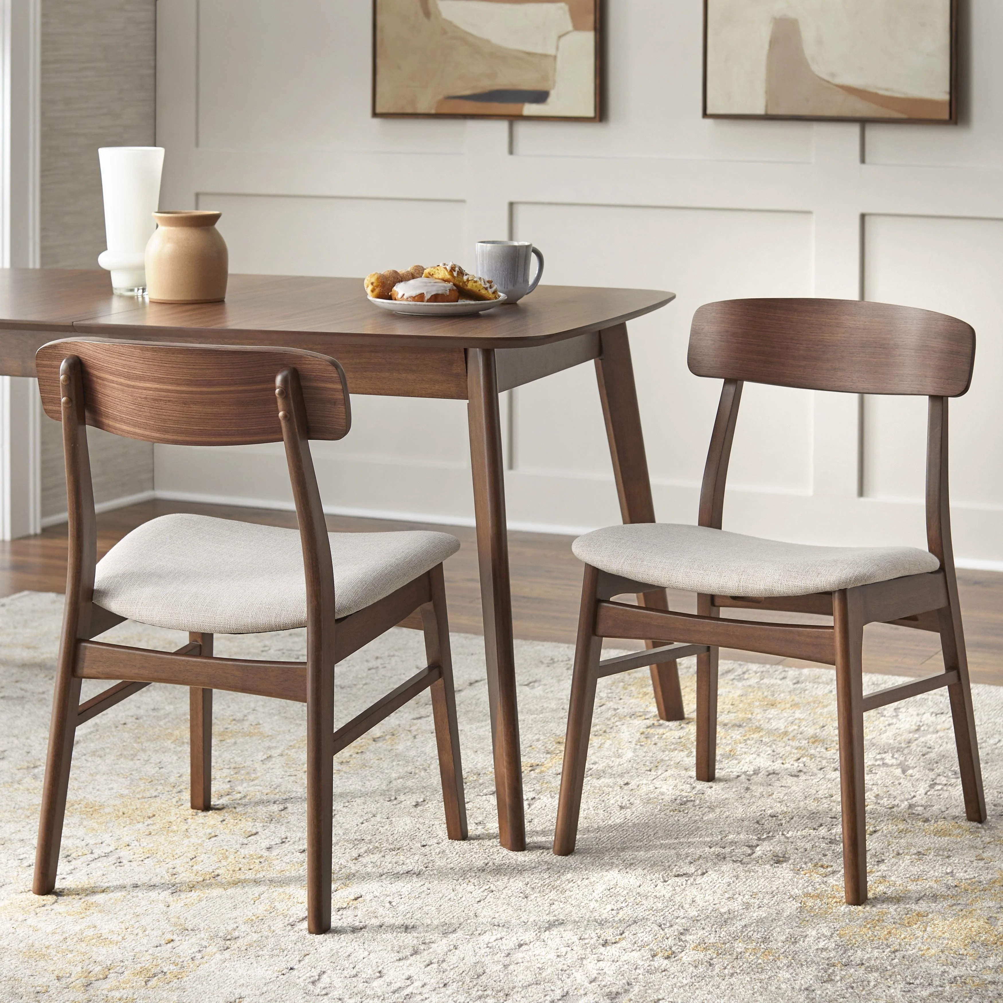 Simple Living Solid Wood Wave Dining Chair (Set of 2)