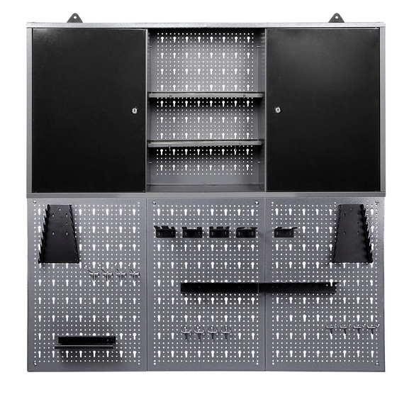 Werkstatt-Set »Joku«, BxHxT: 120 x 120 x 20 cm, 2 Einlegeböden, grau