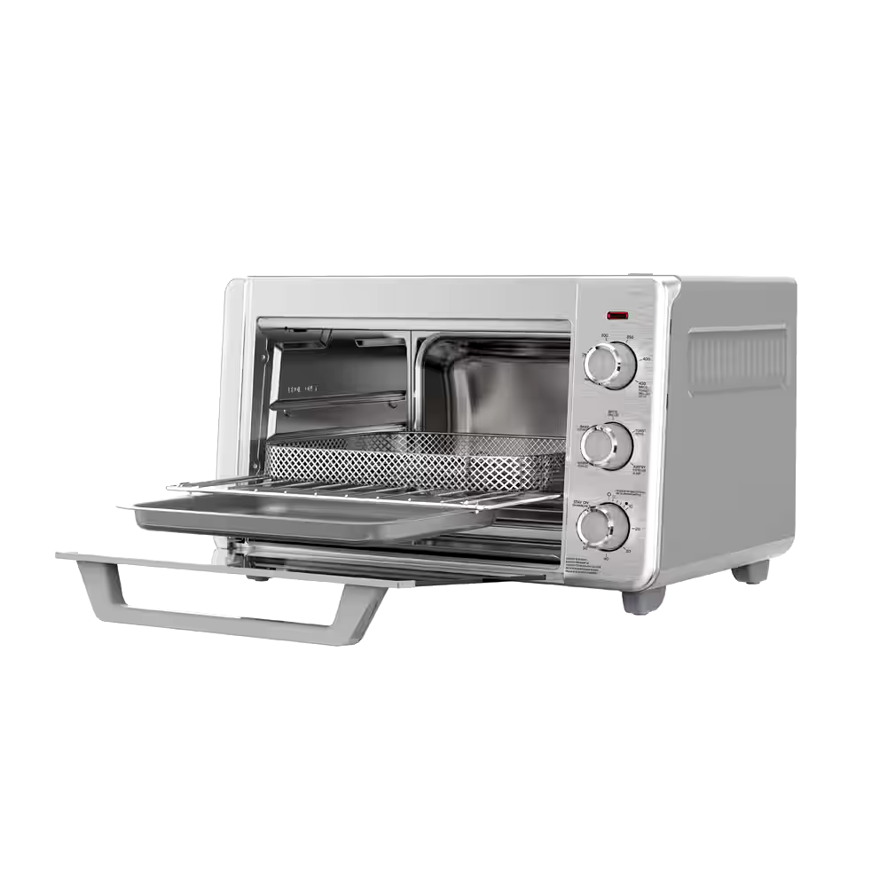 Black & Decker Crisp 'N bake 6-Slice Air Fryer Toaster Oven, Stainless Steel, 5 Cooking Functions