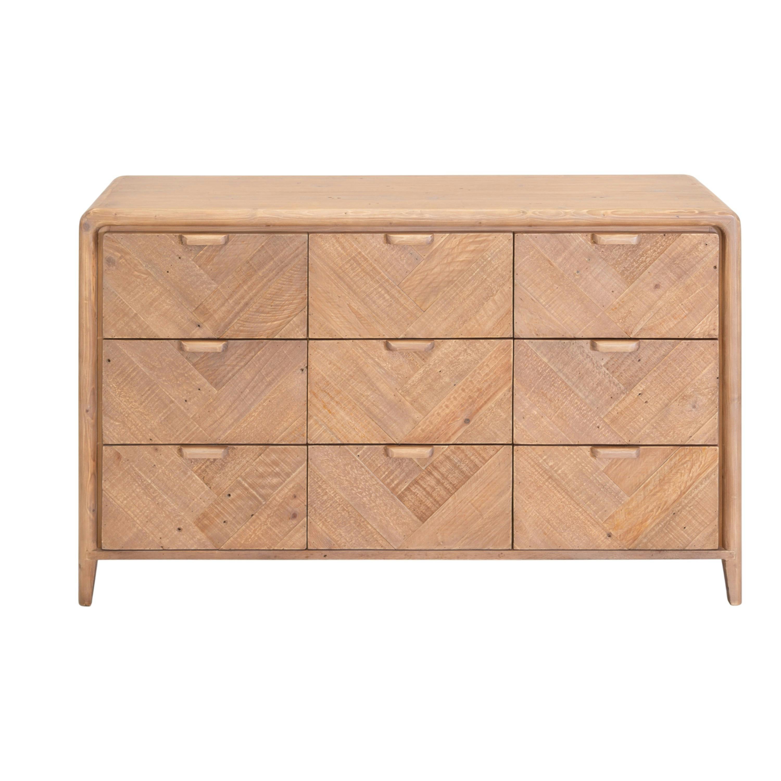 Commode 9 tiroirs en bois recyclé KEARNEY