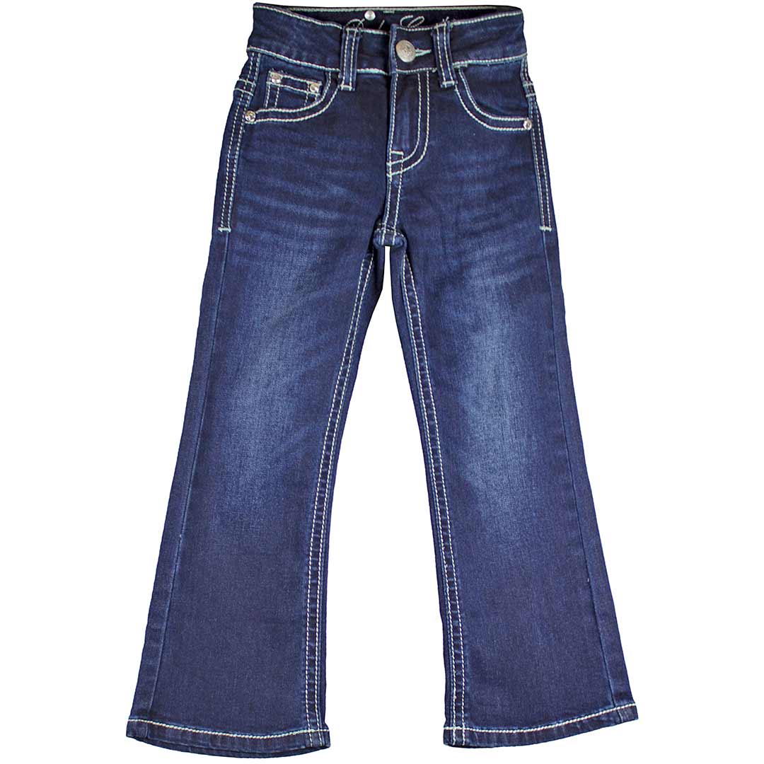 Джинсы-клеш с ацтекской вышивкой для девочек в стиле ?Родео-герл?