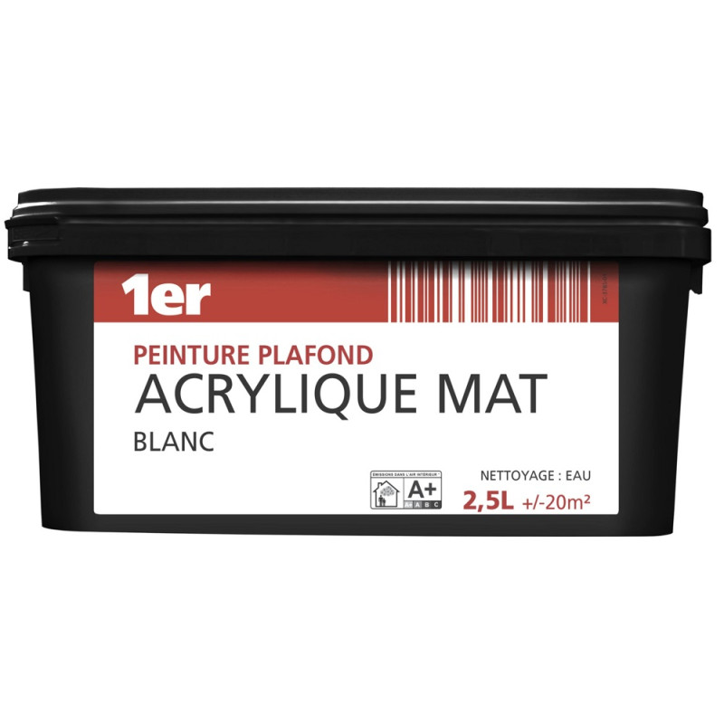 Peinture plafond acrylique mat 2,5 L 1ER