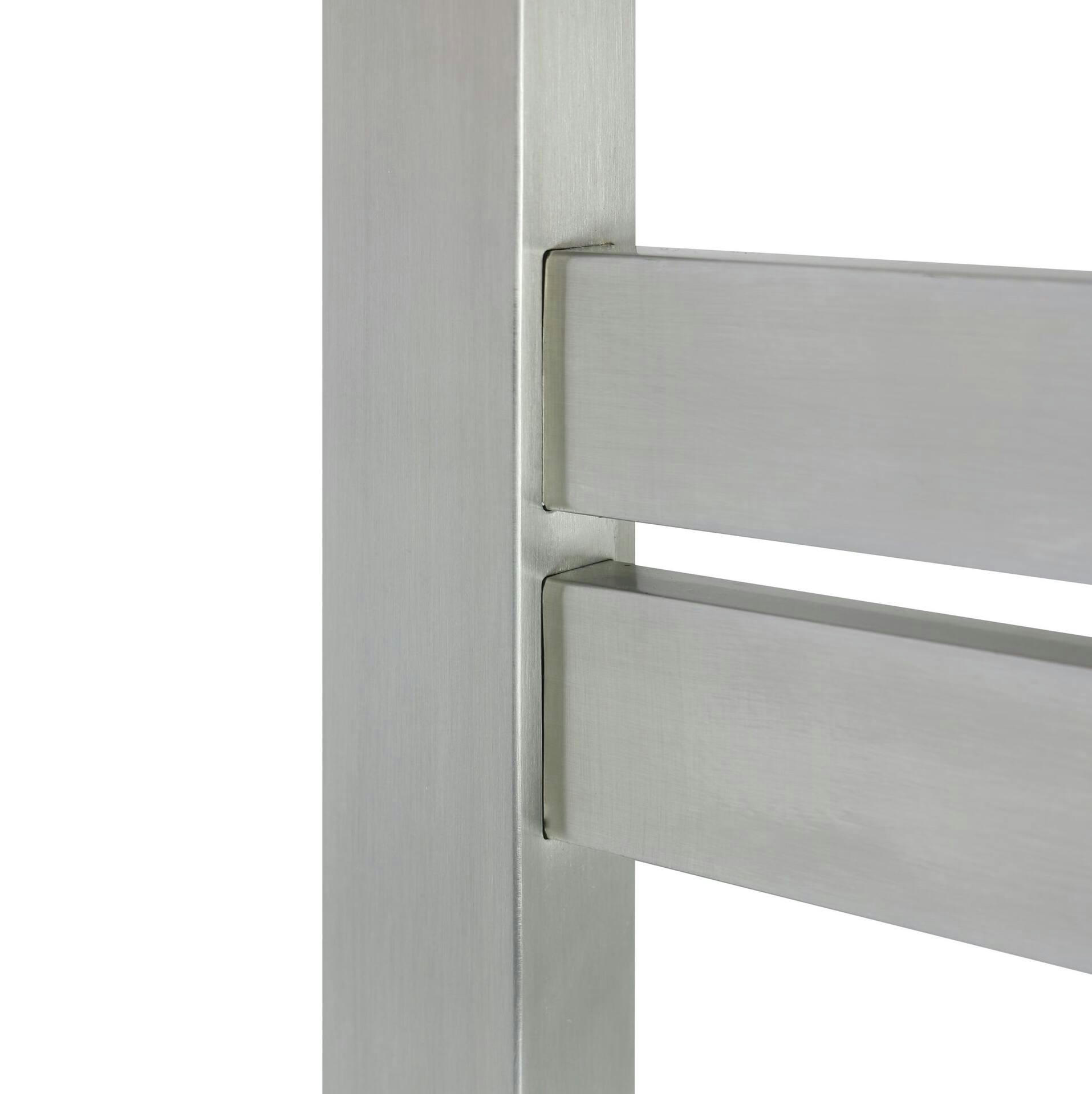 WarmlyYours Grande Electric Towel Warmer, Brushed Stainless Steel, 10-Bars