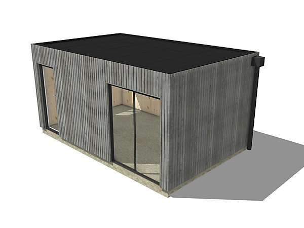 Annexe de jardin bois en bois 5,5 x 3,5 x 2,7 m