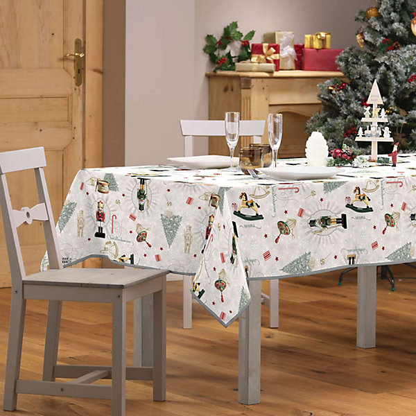 Nappe rectangulaire antitache Casse-noisette