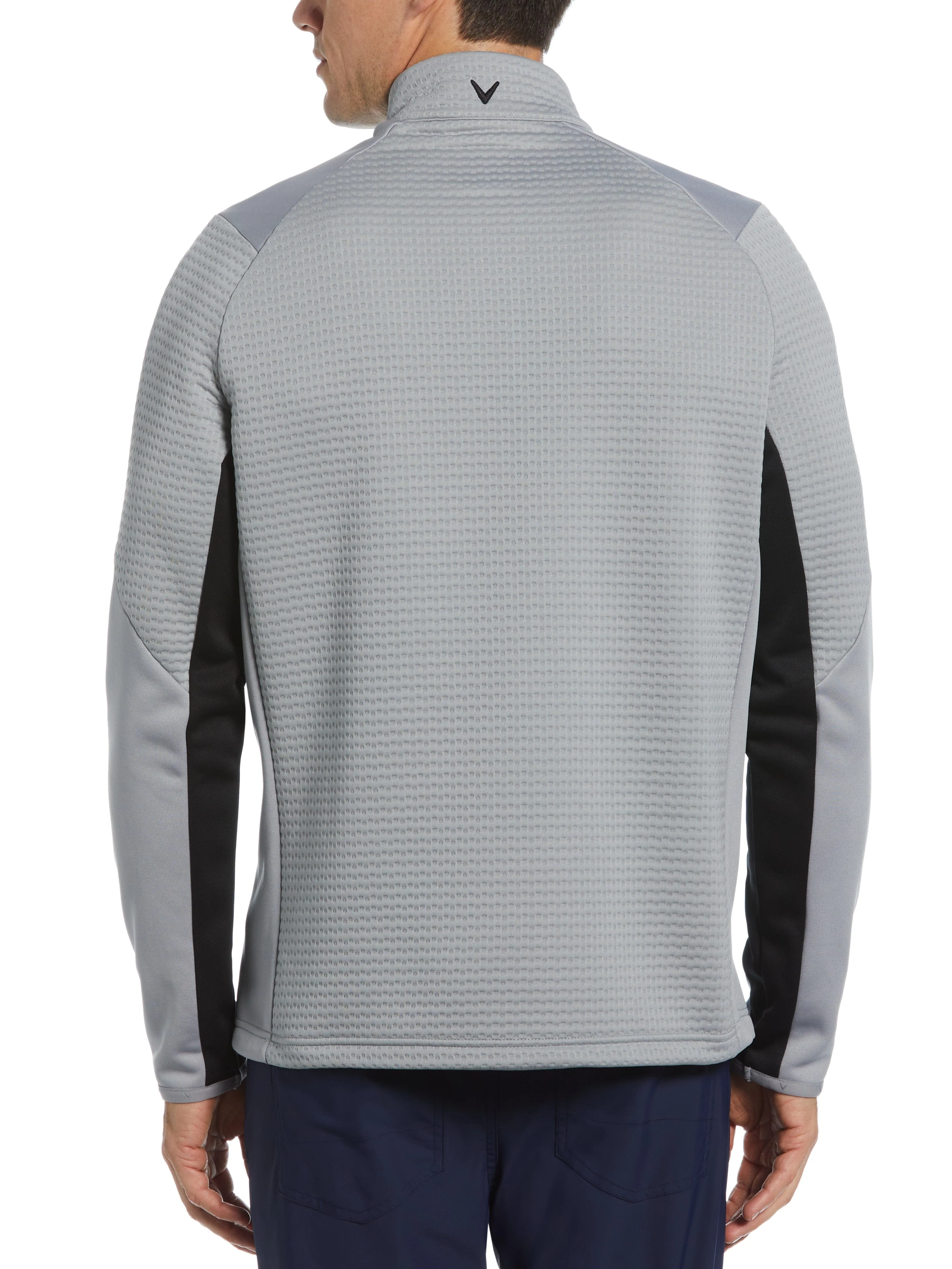 Mens Textured 1/4 Zip Golf Pullover