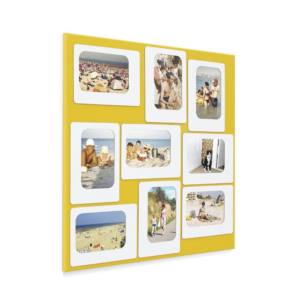 M9 - Pèle mèle magnétique jaune 45x45cm