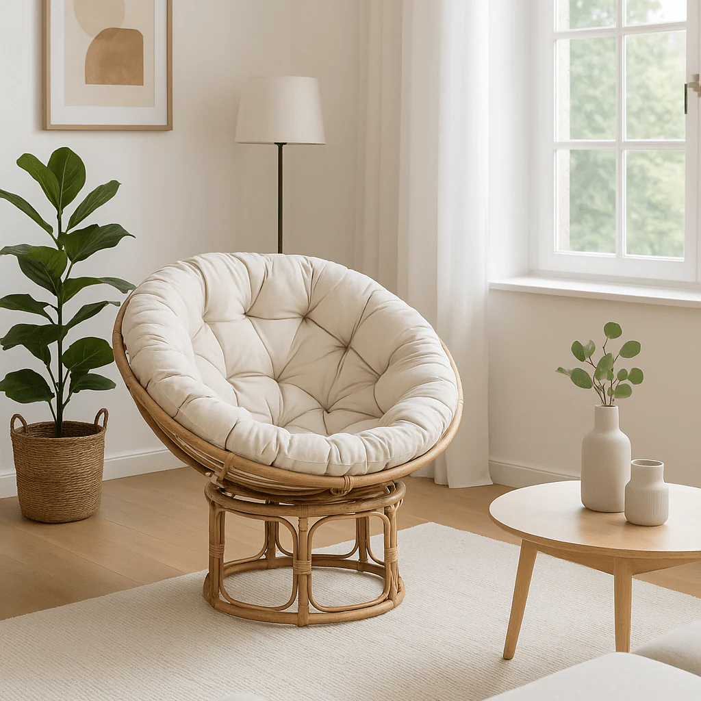 Cadeira Redonda Rotativa com Almofada MALVA