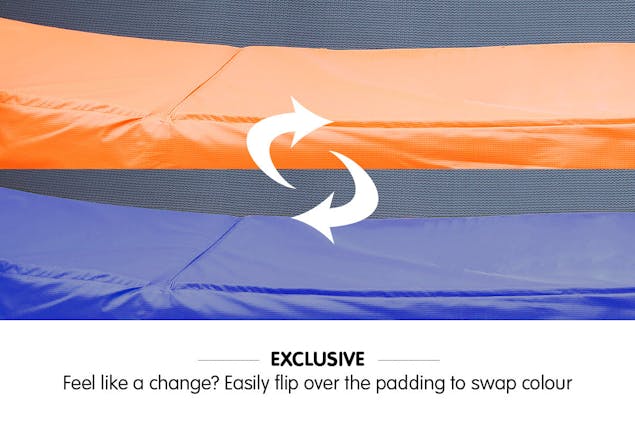 NNEDPE Reversible Replacement Trampoline Spring Safety Pad - Orange/Blue