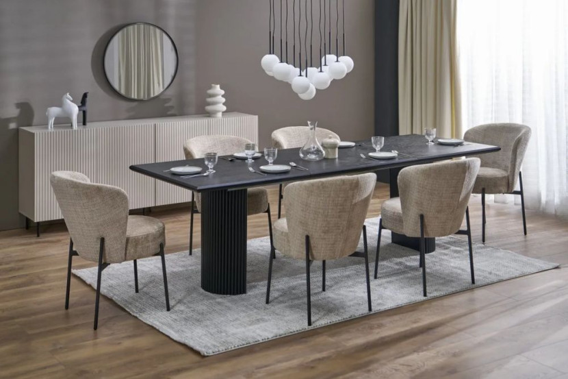 Stół rozkładany BOLERO 160(250)x90 czarny