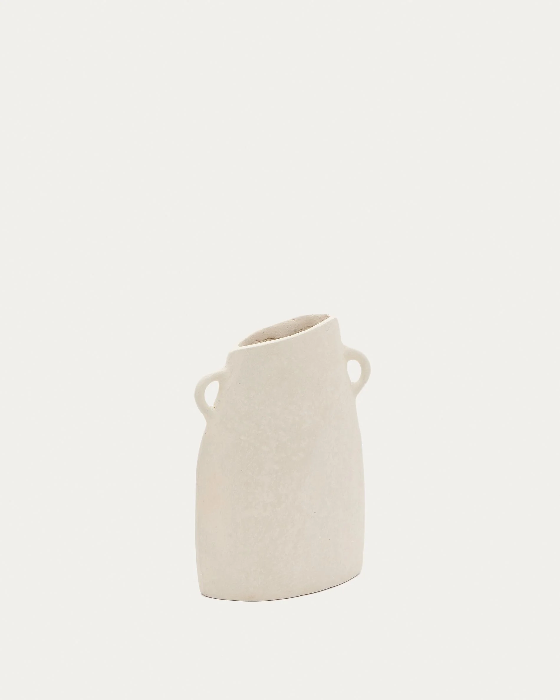 Neti white, papier mâché vase, 27 cm