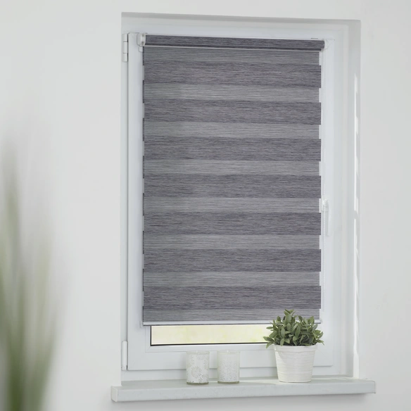 Duo-Rollo, ‎Klemmfix, B x L: 90 x 220 cm, Polyester, dunkelgrau