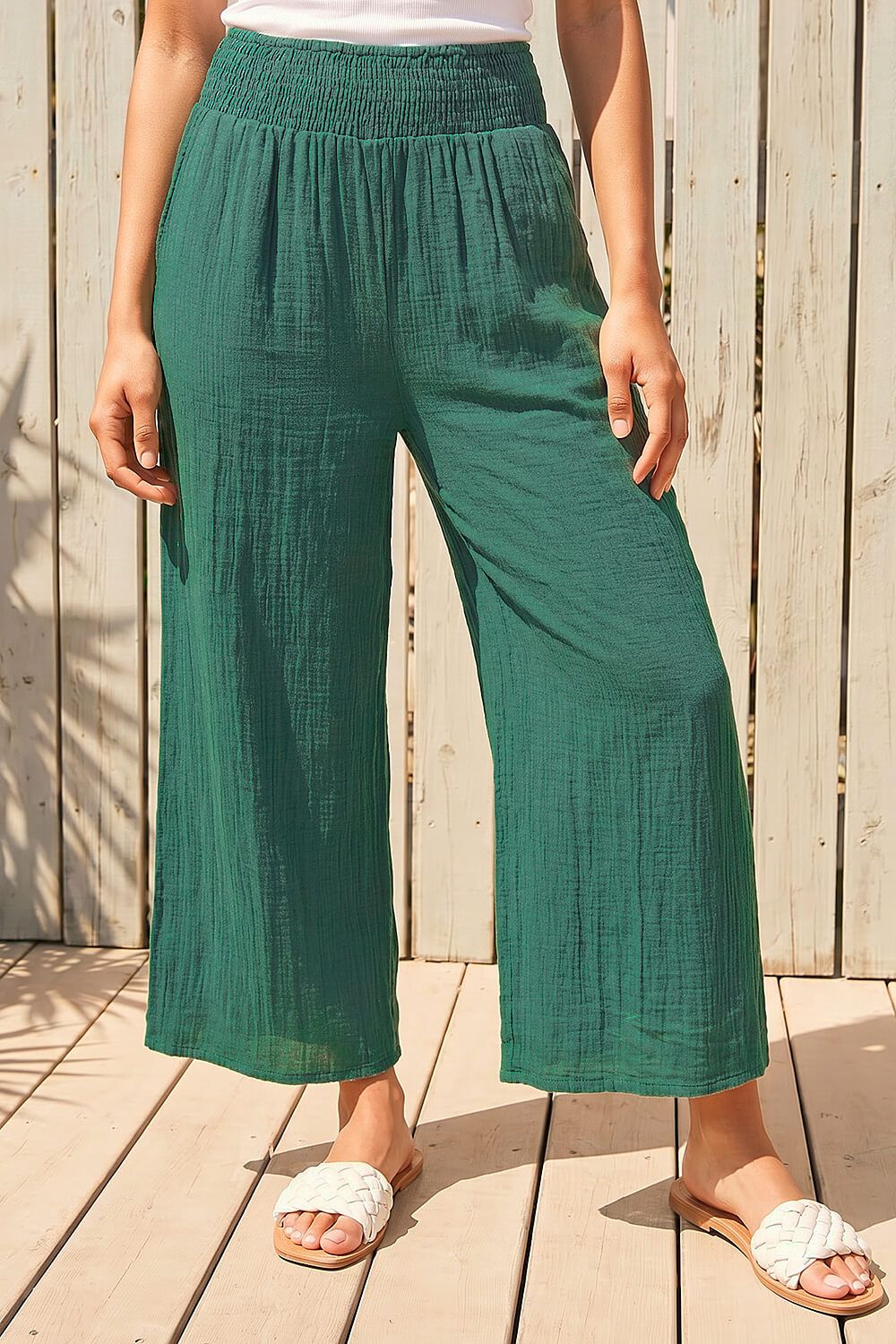 Roman Petite Shirred Waist Trouser