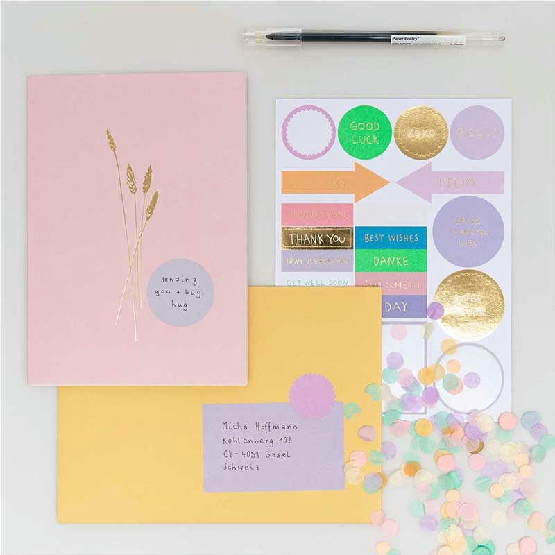 FLORALE - Carte florale rose DIY à personnaliser