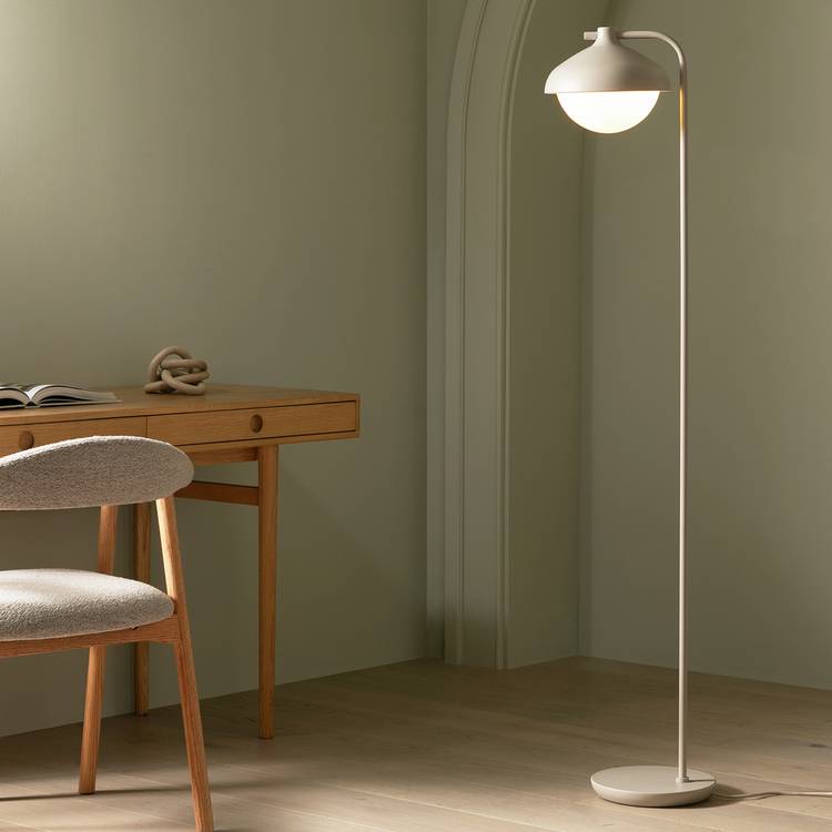 Habitat Acorn Metal Floor Lamp - Latte