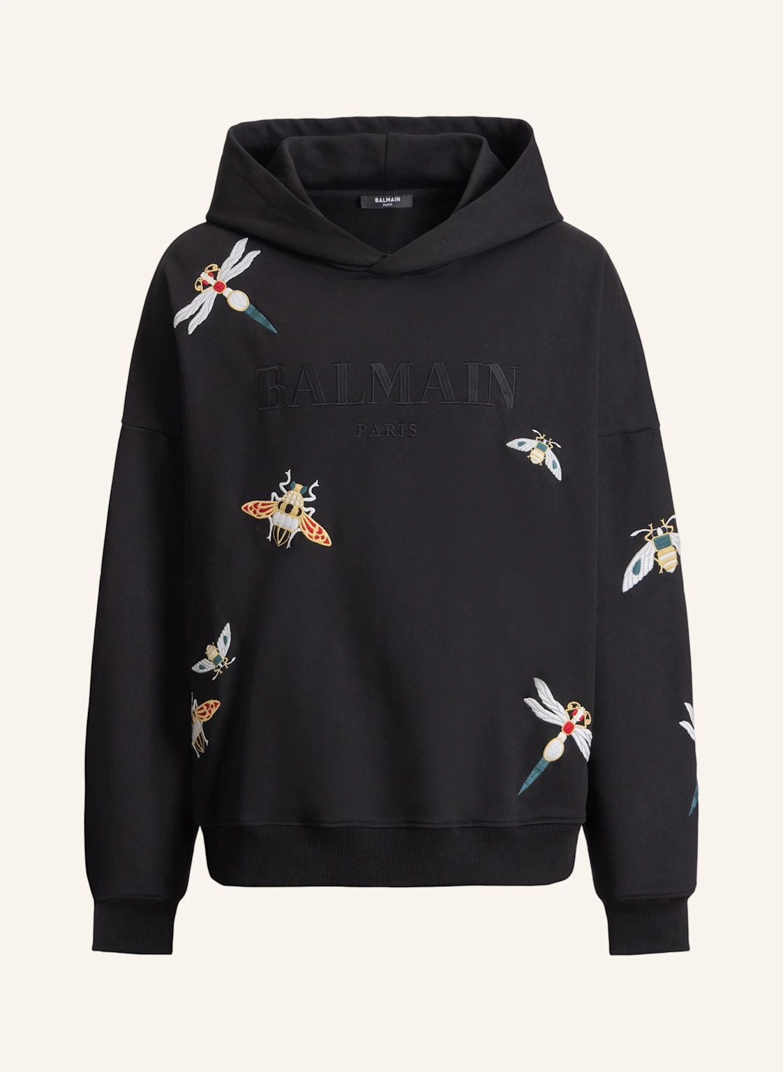 BALMAIN Bestickter Balmain Insect Kapuzenpullover