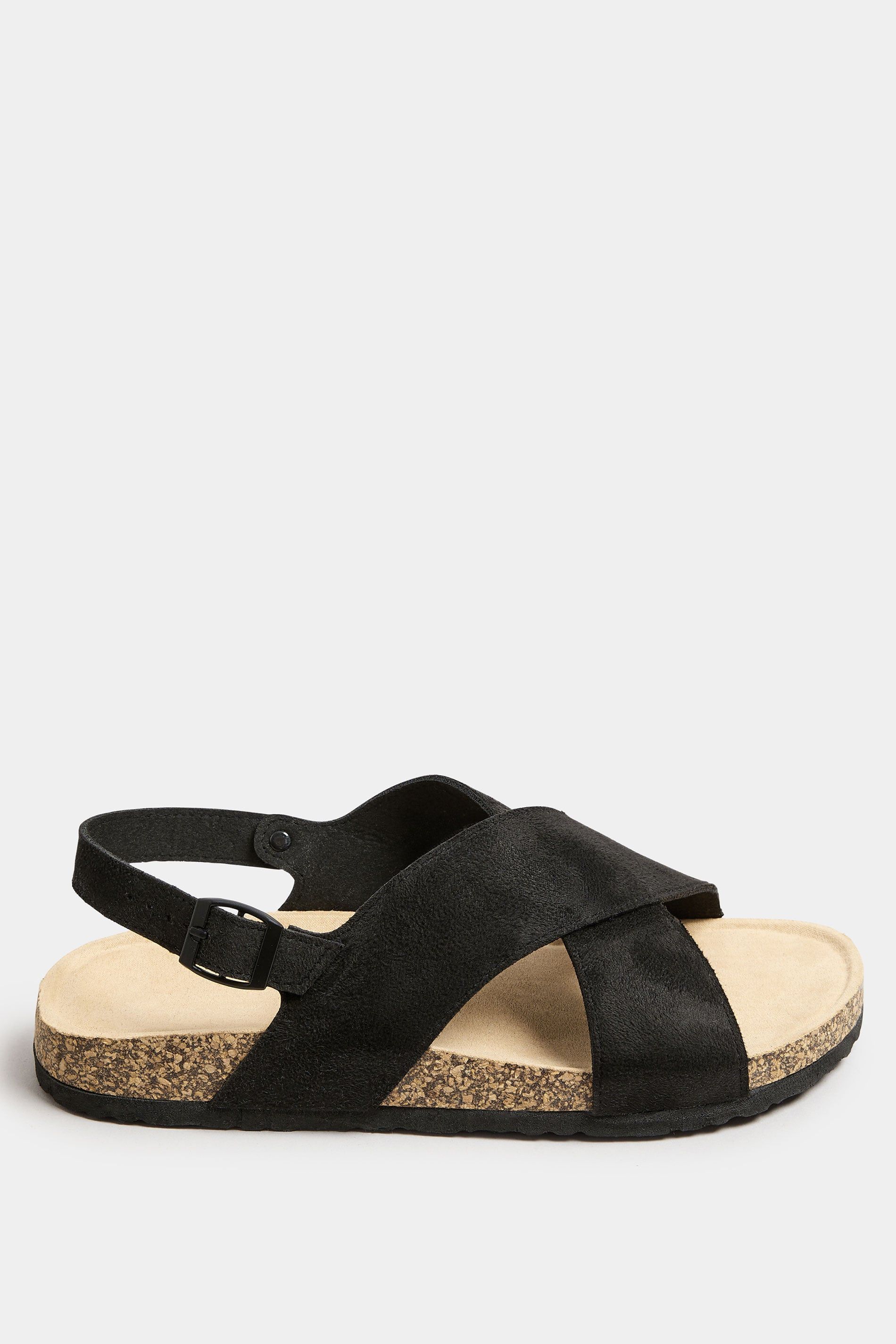 Yours Extra Wide Fit Cross Strap Footbed Sandals