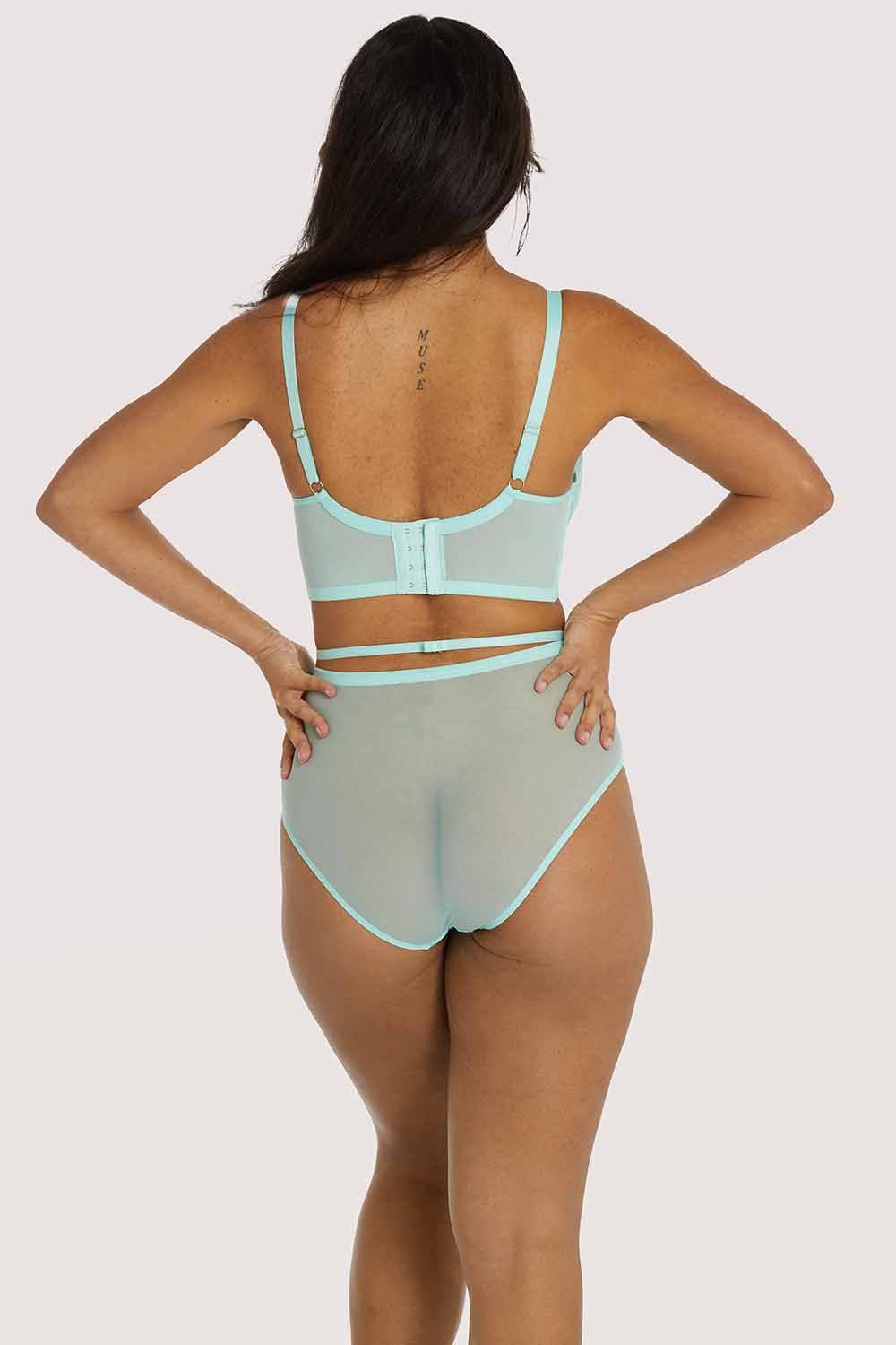 Playful Promises Eddie Aqua Crossover Wrap 'Bra'