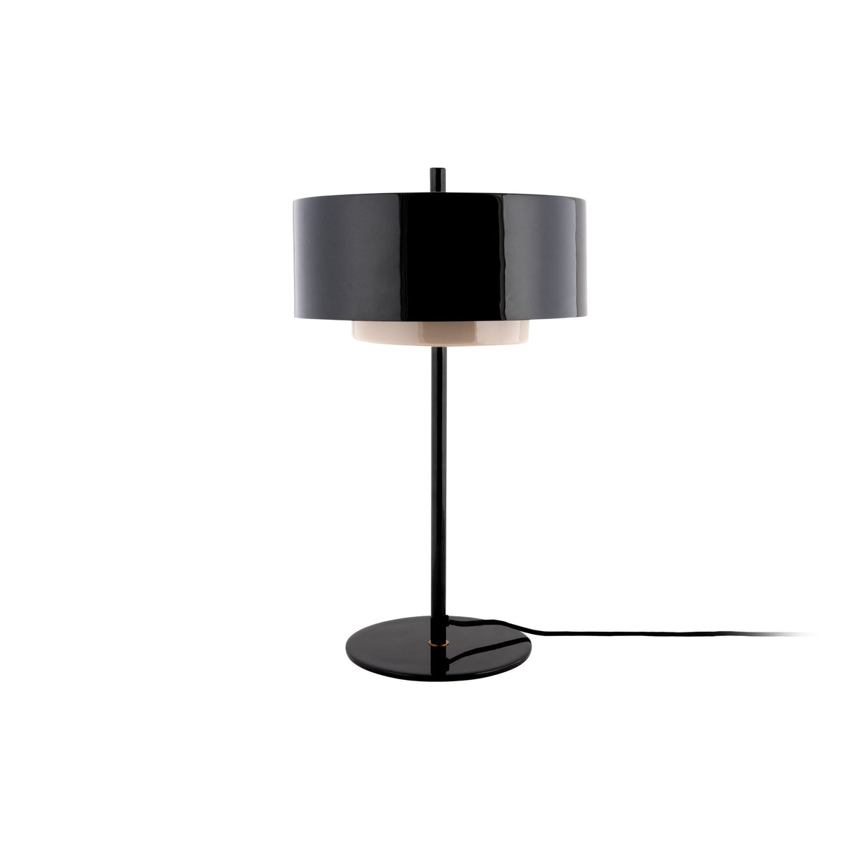 Leitmotiv tafellamp Grato Anillo - zwart - Ø29cm