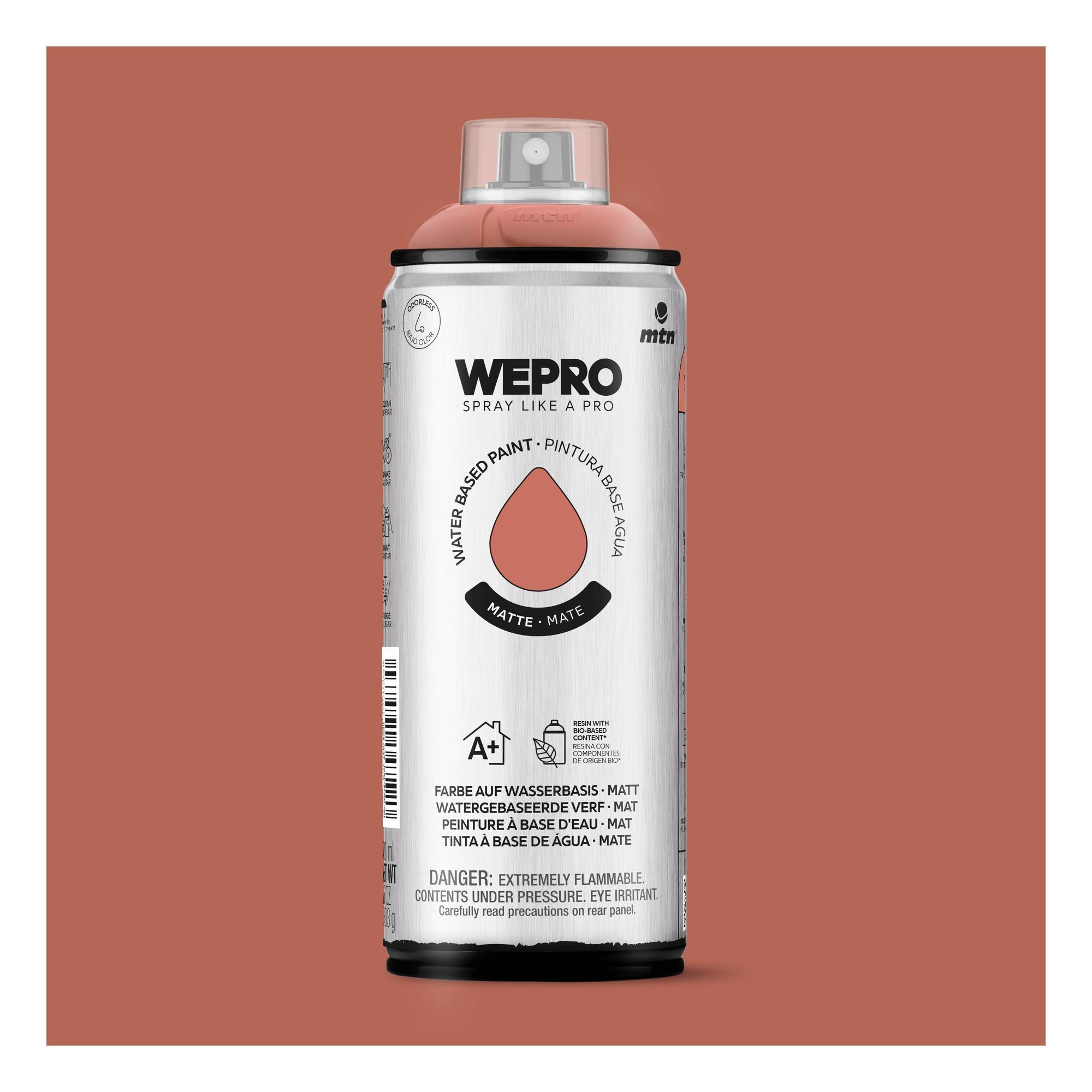 MTN WEPRO Uluru Red Matte Water-Based Spray Paint 400ml