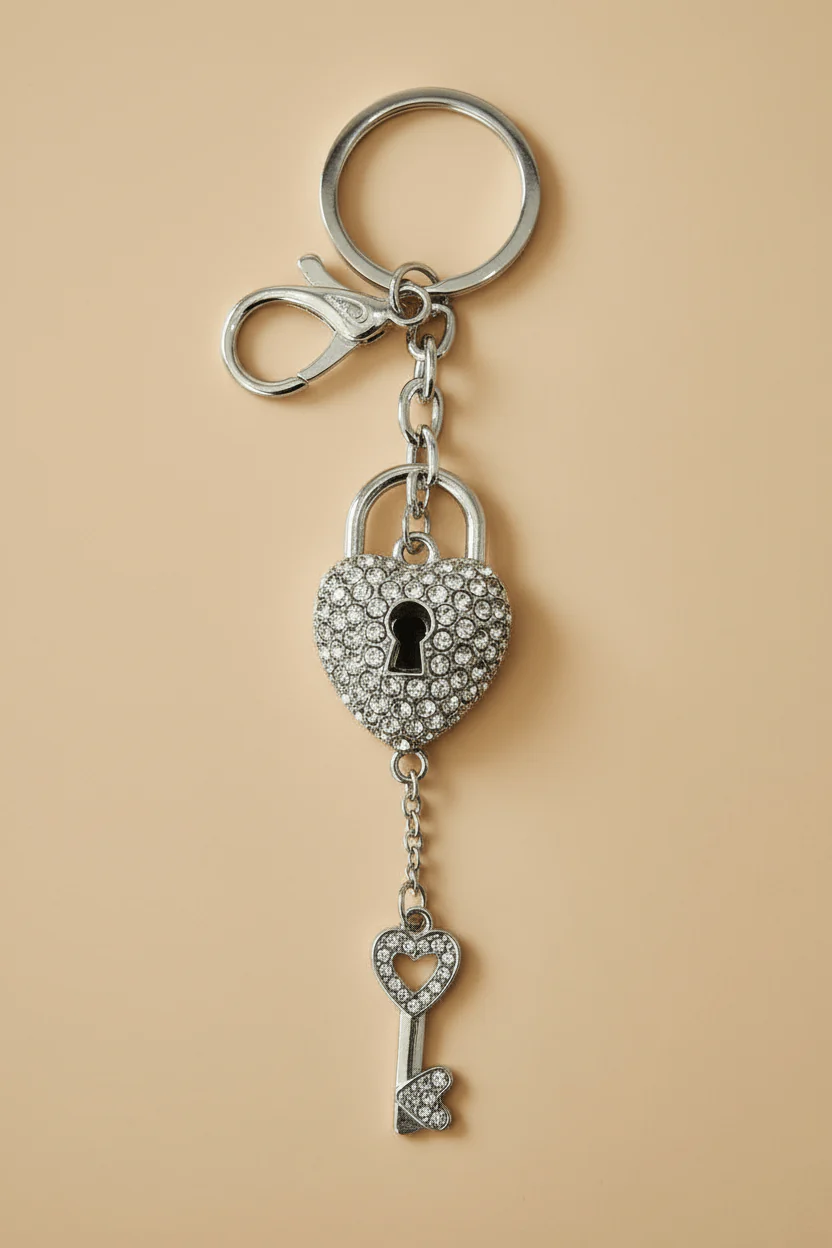 Silver Key To My Heart Key Ring