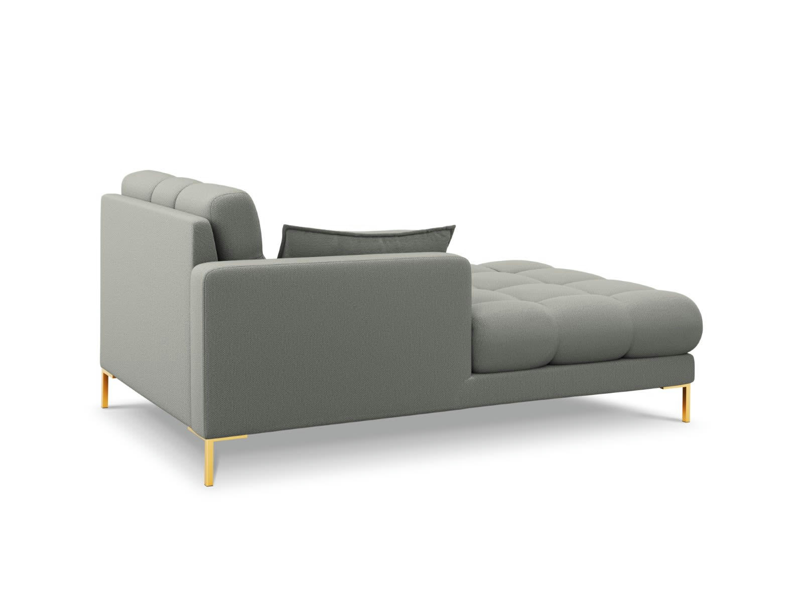 MAMAIA - Méridienne gauche 1 place en tissu structurel gris clair