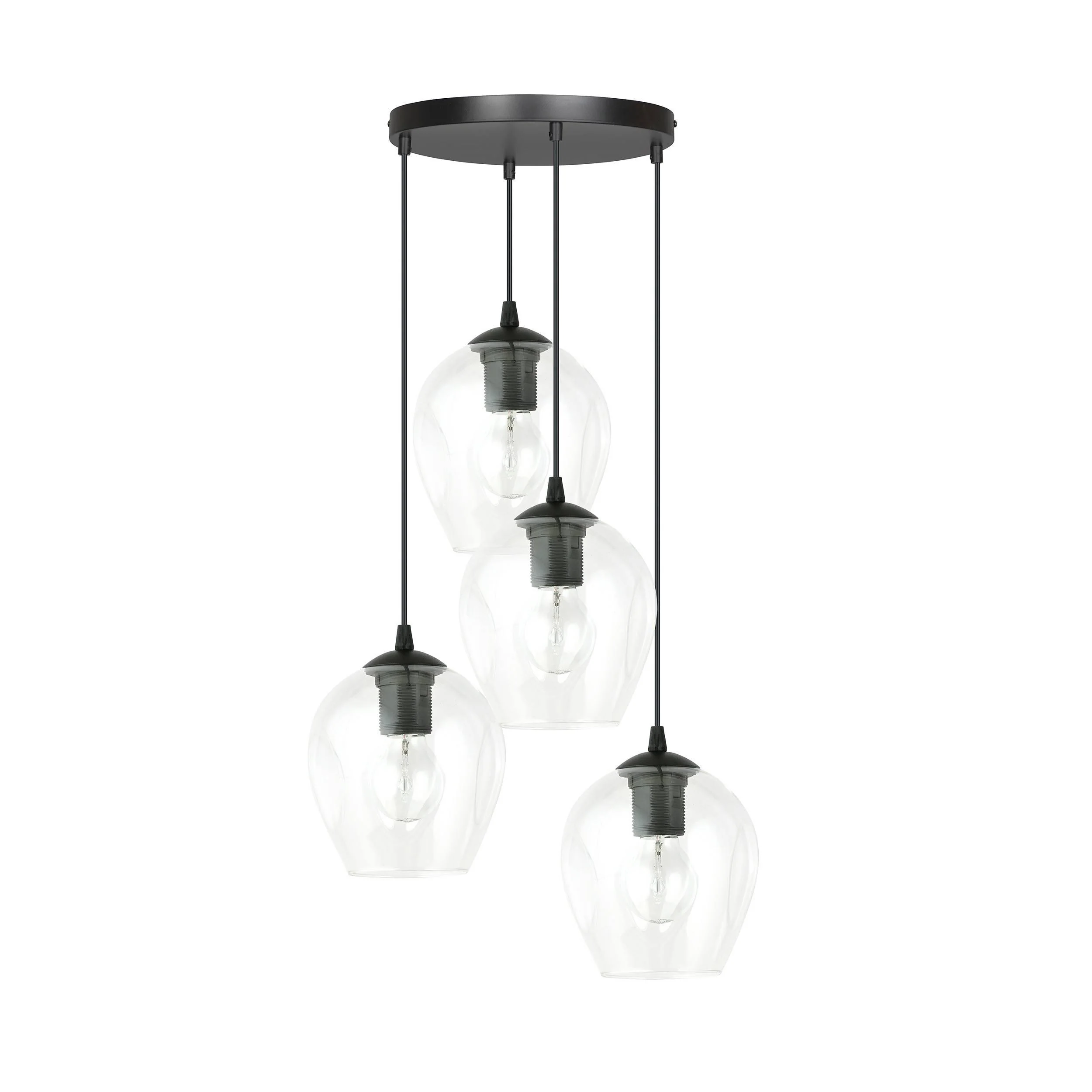 4-lichts hanglamp Noah rond