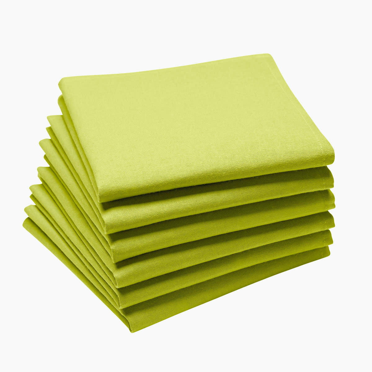 CAMBRAI - Lot de 6 serviettes en coton traite Teflon, Kiwi 45 x 45