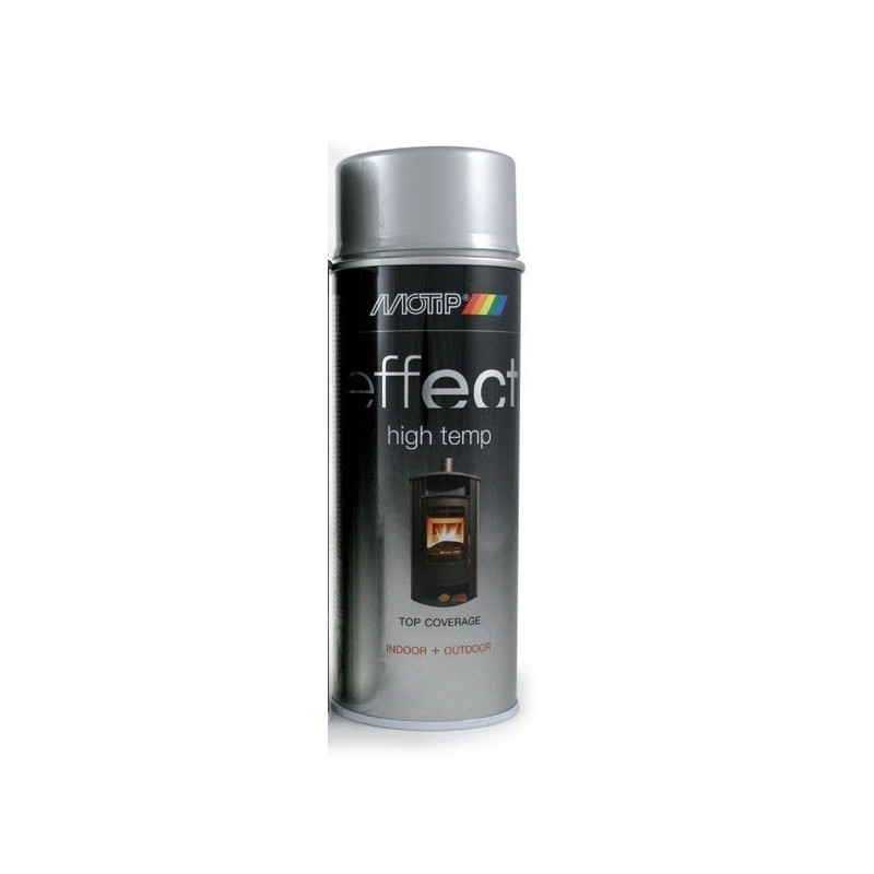 Peinture en spray Effect haute température argent 0,4 L MOTIP