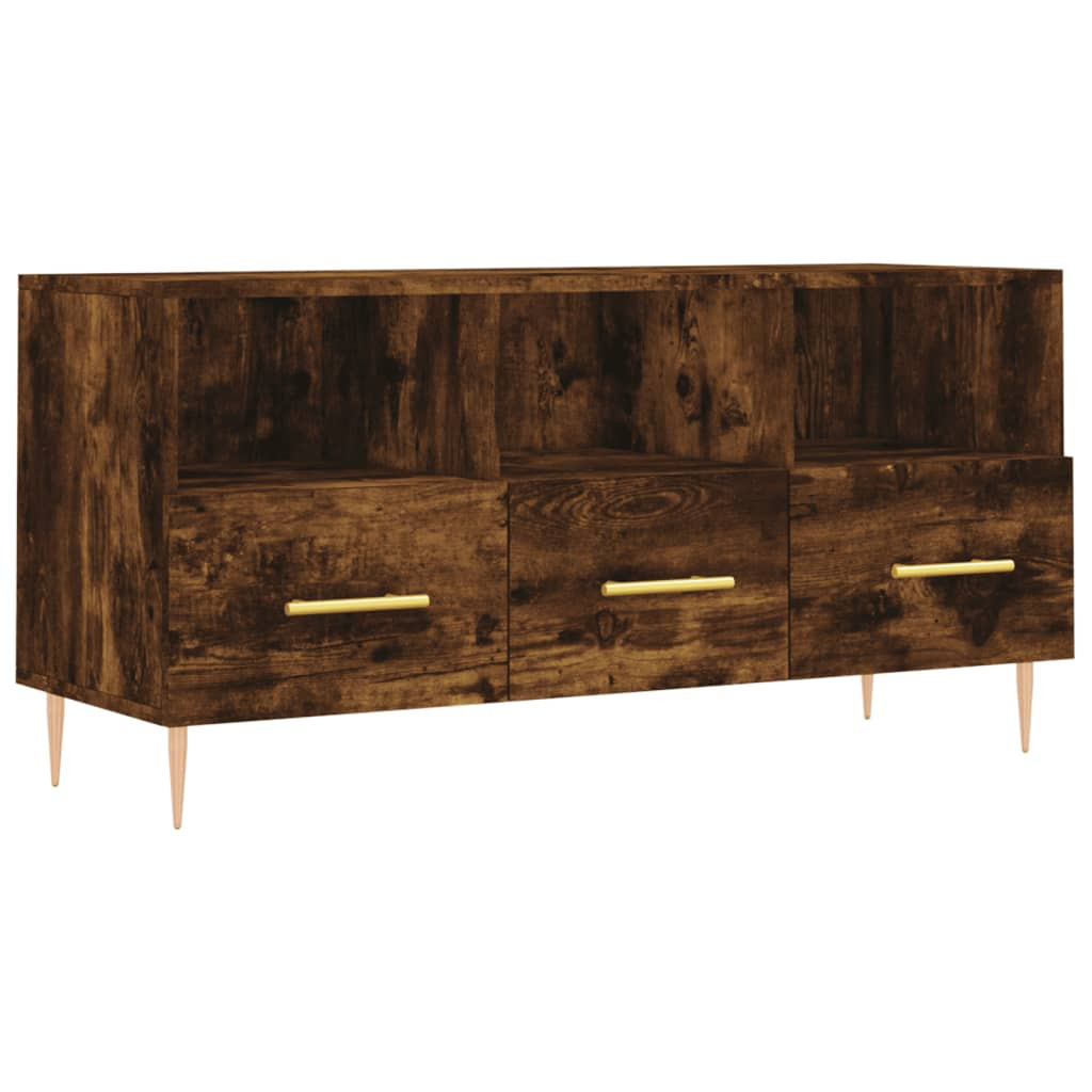 Szafka pod TV przydymiony dąb 102x36x50 cm