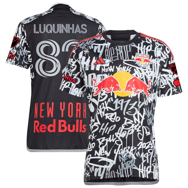 Luquinhas New York Red Bulls adidas 2024 Freestyle Authentic Player Jersey - Black