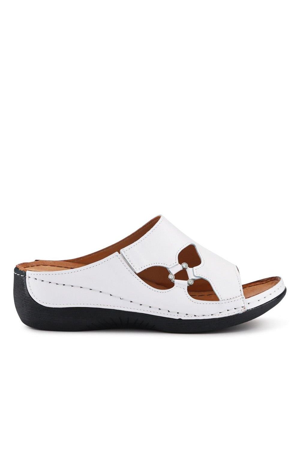 Pavers Leather Wedge-Heeled Mules