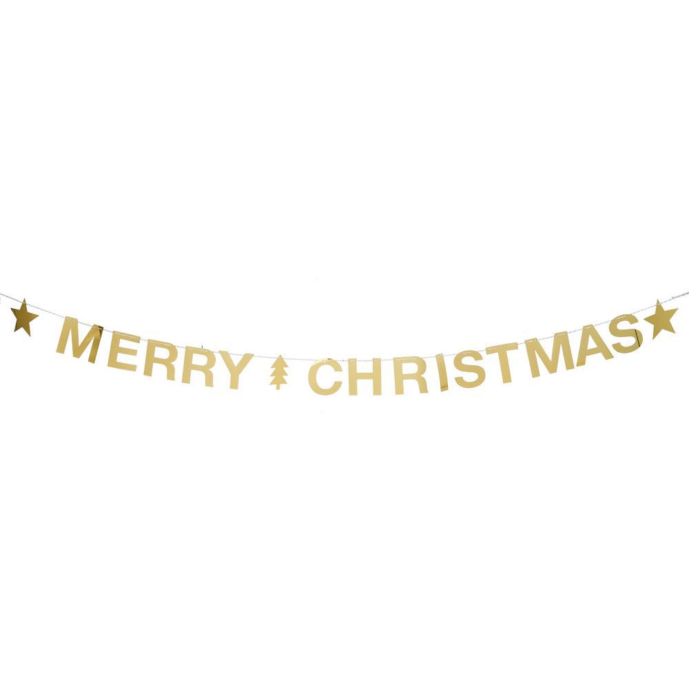 Guirlande Merry Christmas dorée