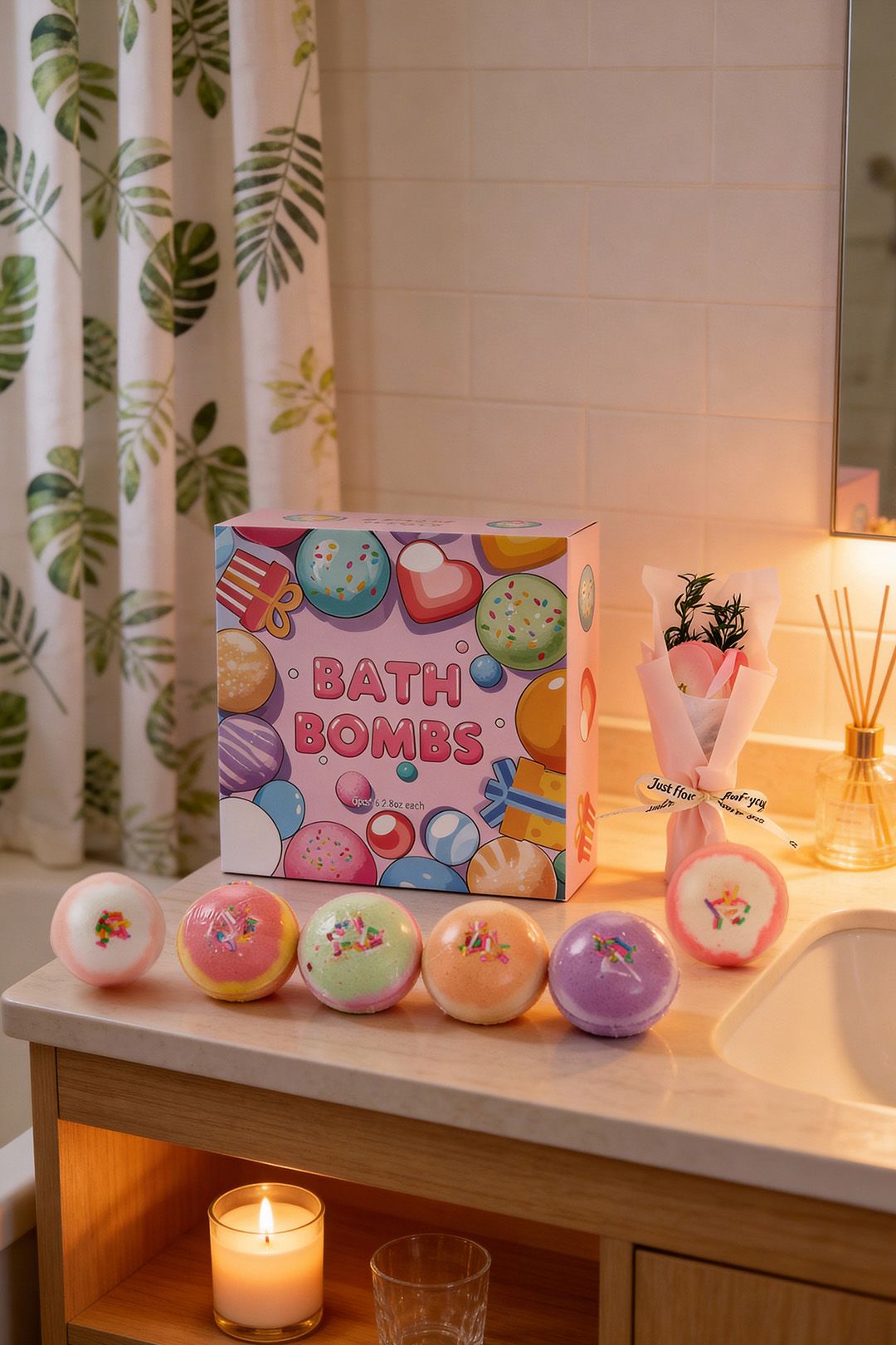 Living and Home 6Pcs Bath Bombs Spa Gift Set