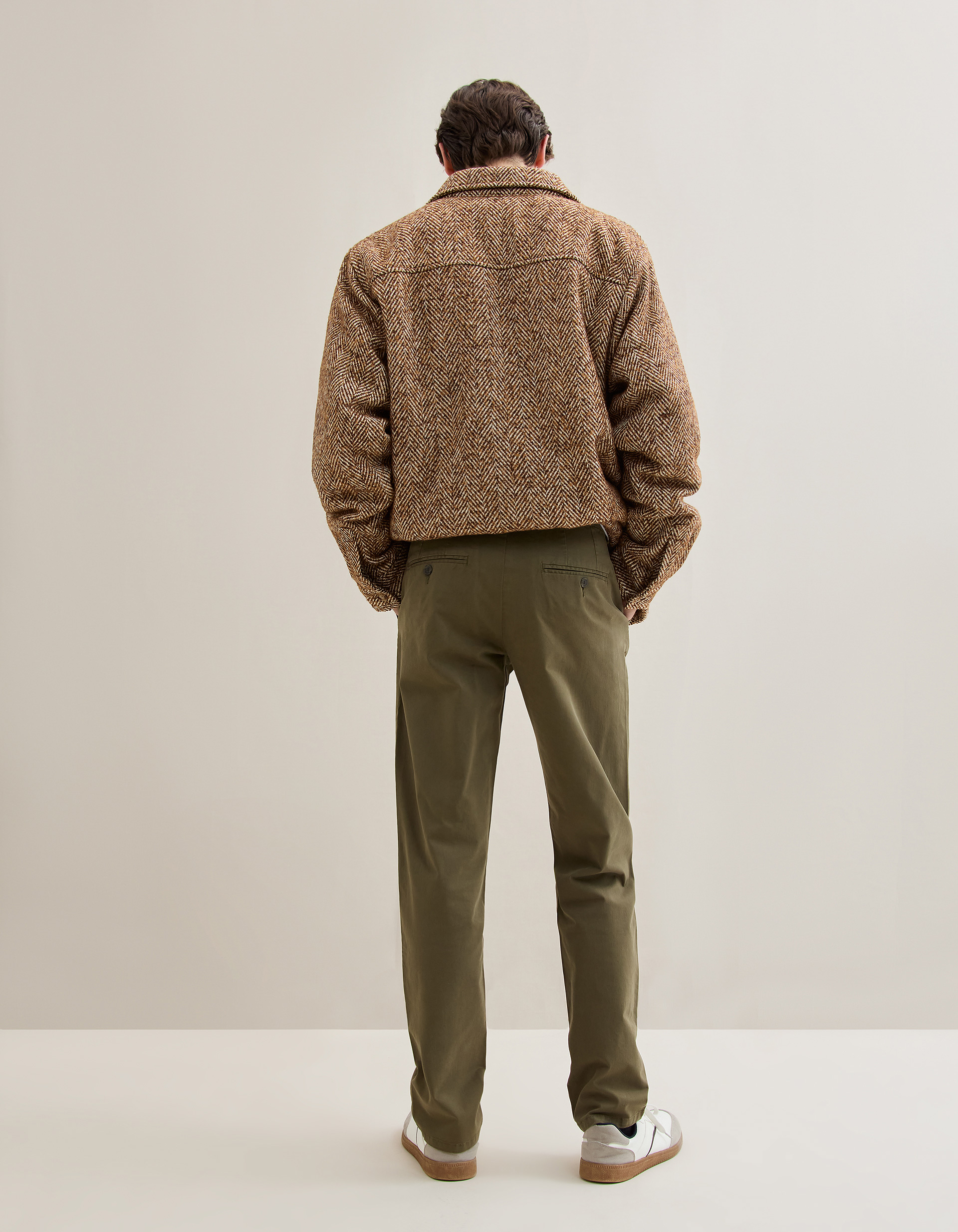 Calças Chino Slim, Homem, Verde Escuro
