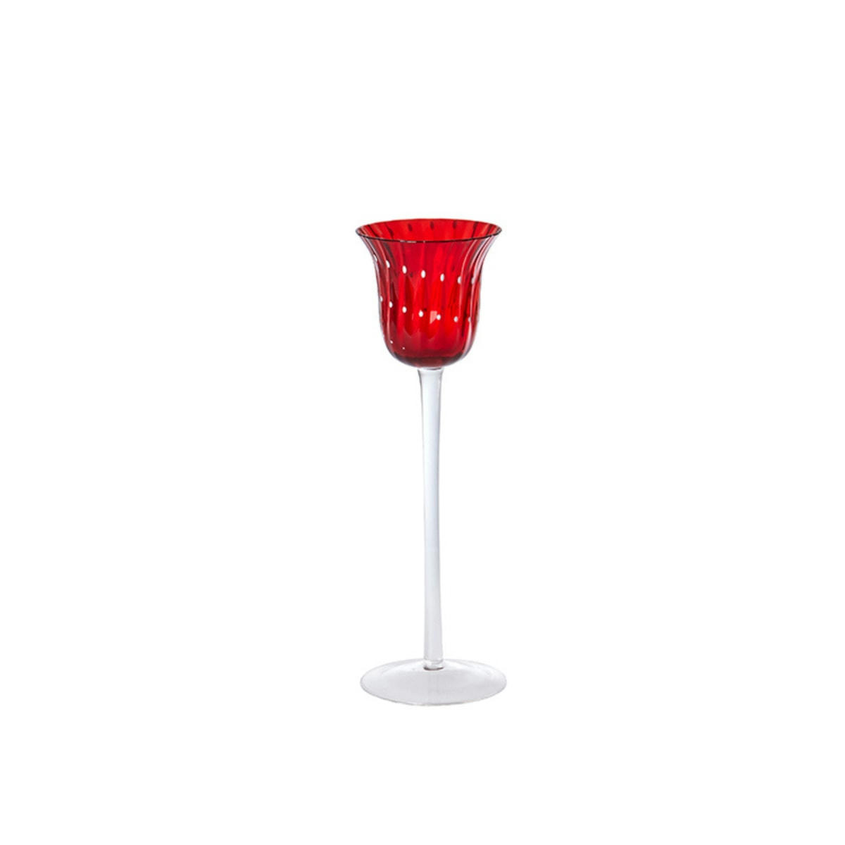 NOËL - Photophore en verre soufflé violet H25